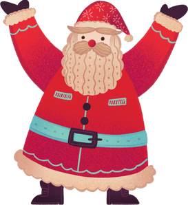 Retro Textured Santa Claus Toy