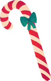 Retro Textured Christmas Candy Cane